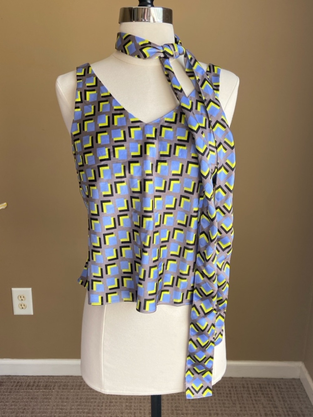 Wildfang Empower Satin Cami‎ With  Necktie,  XSmall, NWT, Festival, Party Casual